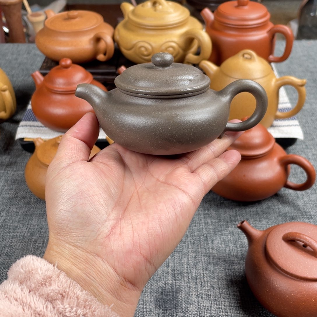 紫砂茶壶青段仿古半手40目140