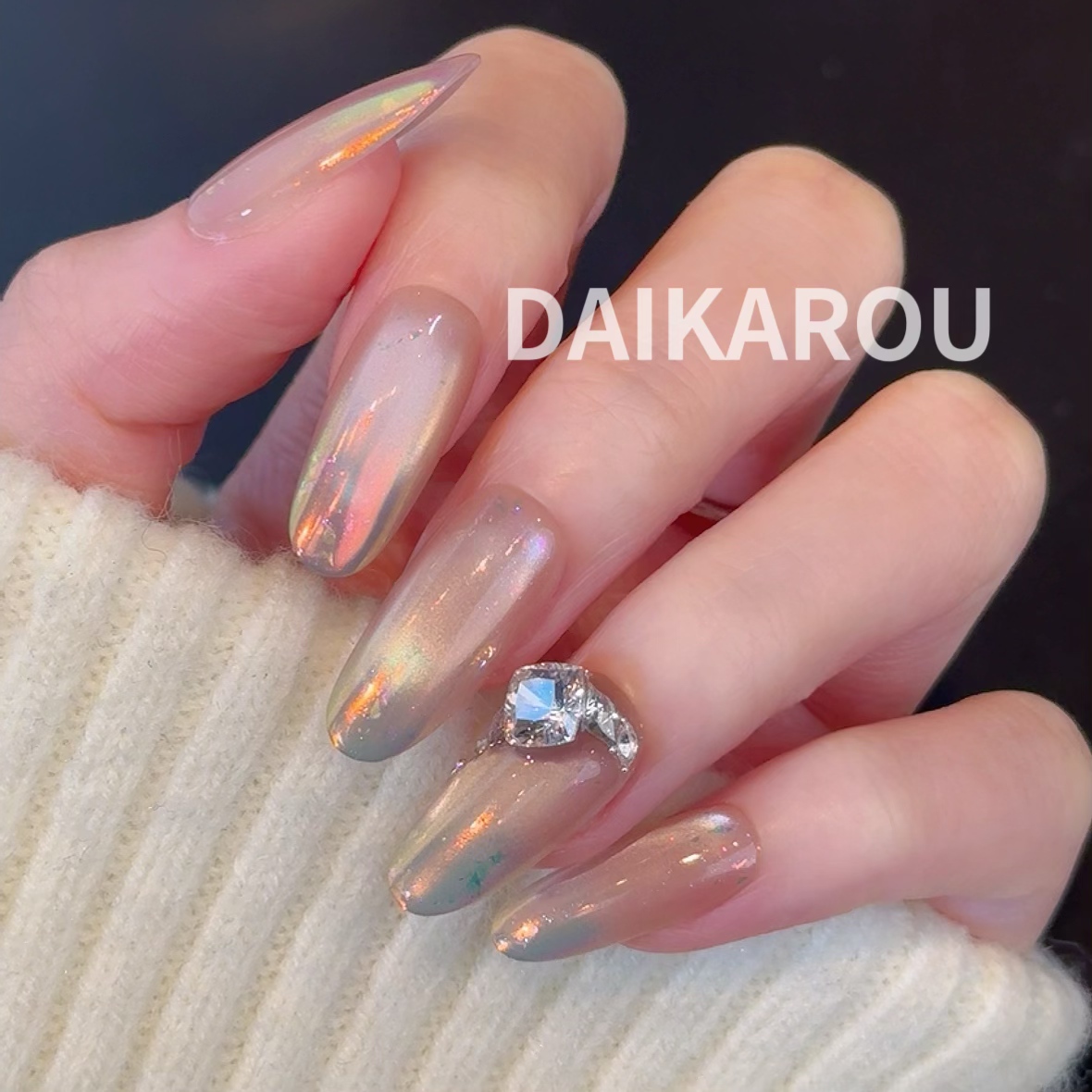 青玉星锢 黛卡柔 预售 此度 短椭圆 中椭圆 长椭圆手工穿戴甲12片