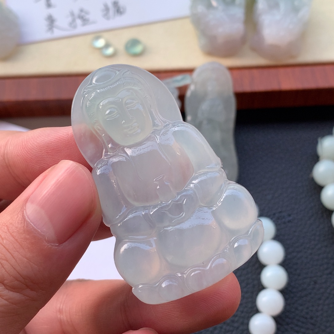 清***～定制翡翠未镶嵌观音