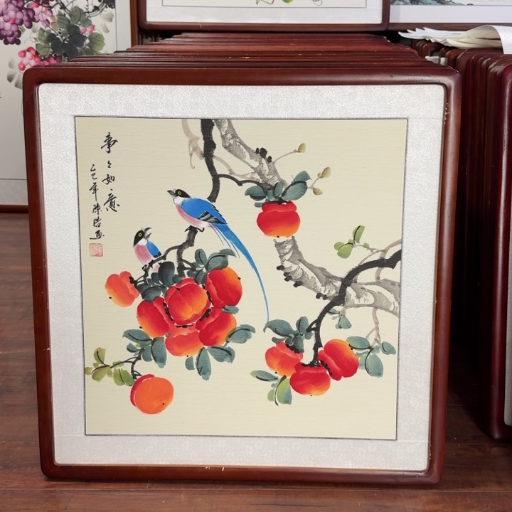 国画带框发货尺寸63*63厘米