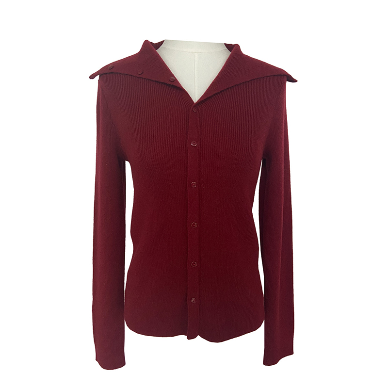 【达人专属】气质翻领修身针织套衫N8534