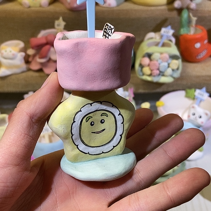  手工手绘盆 满29包邮！170瑕