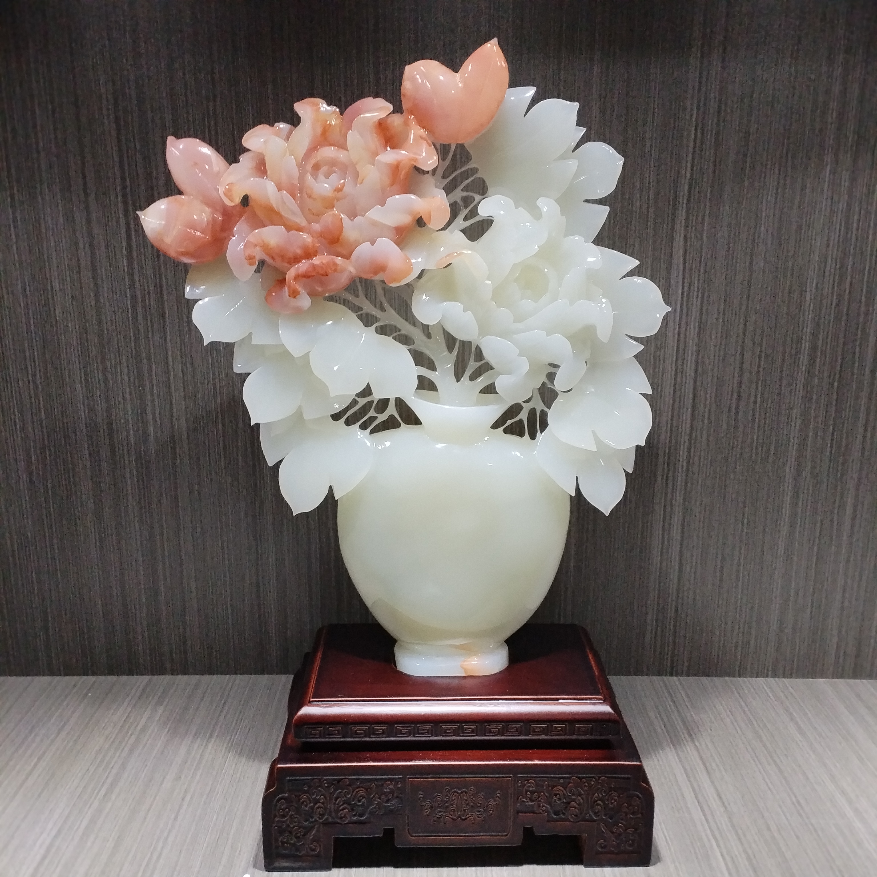 6213富贵平安手工雕刻别墅办公室客厅酒柜电视柜玄关乔迁送礼摆件