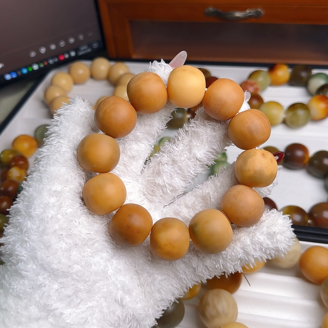 菩提根/象牙果手串卡23干磨苹果微瑕不退