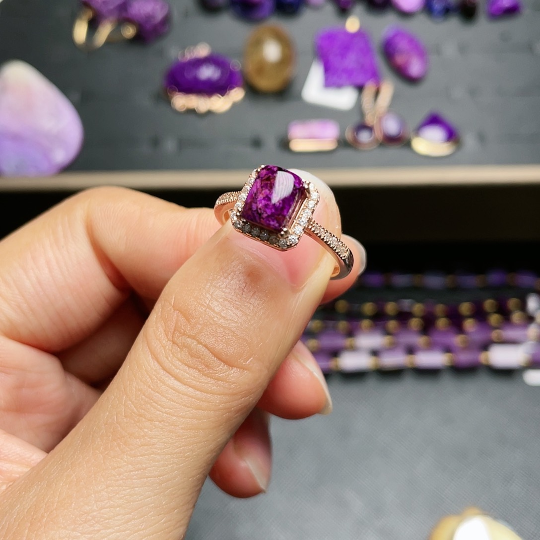 苏纪石（舒俱来）戒指银S925镶嵌