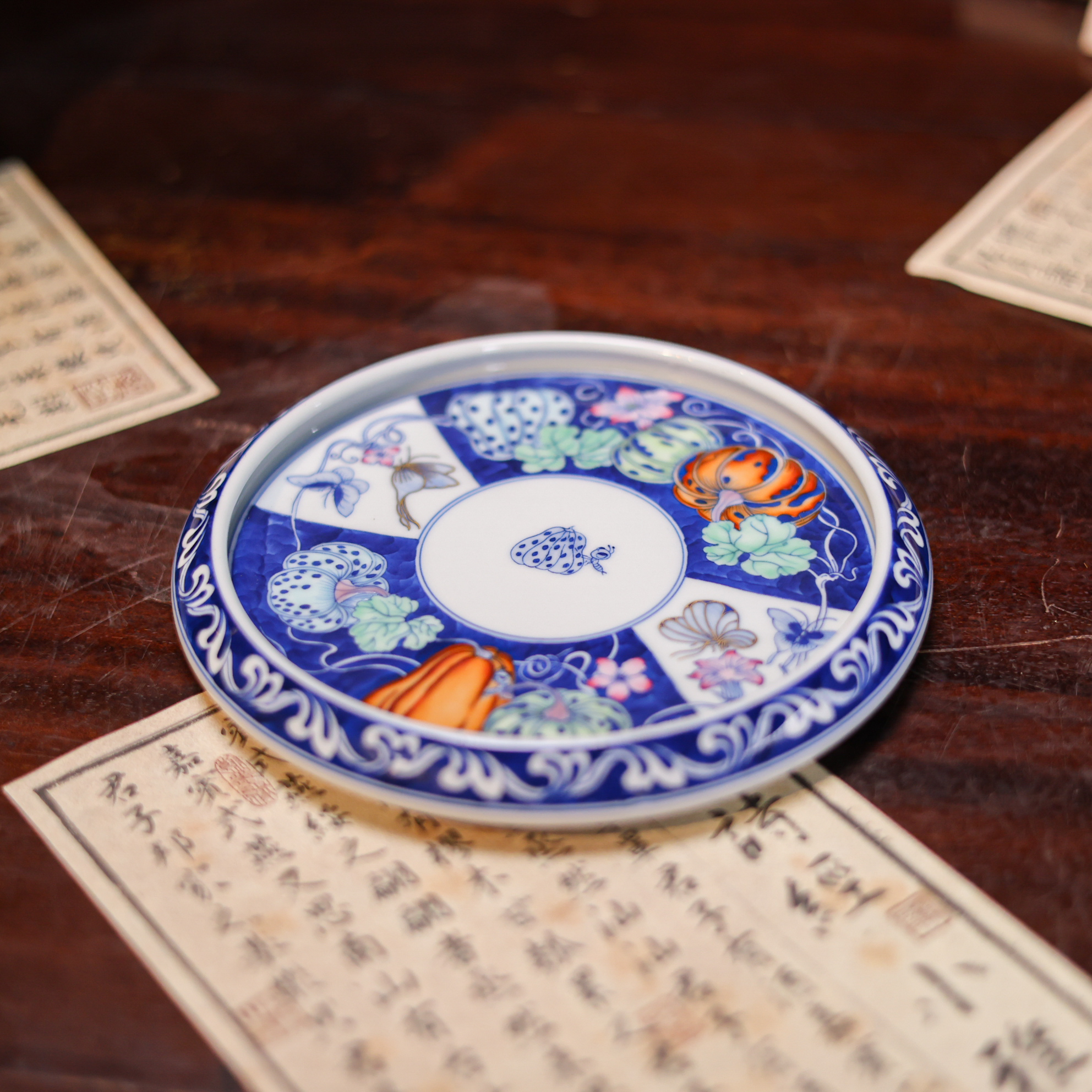 【叁山】 瓜瓞连绵-卓君-壶承-直径15cm（卓君S0282）