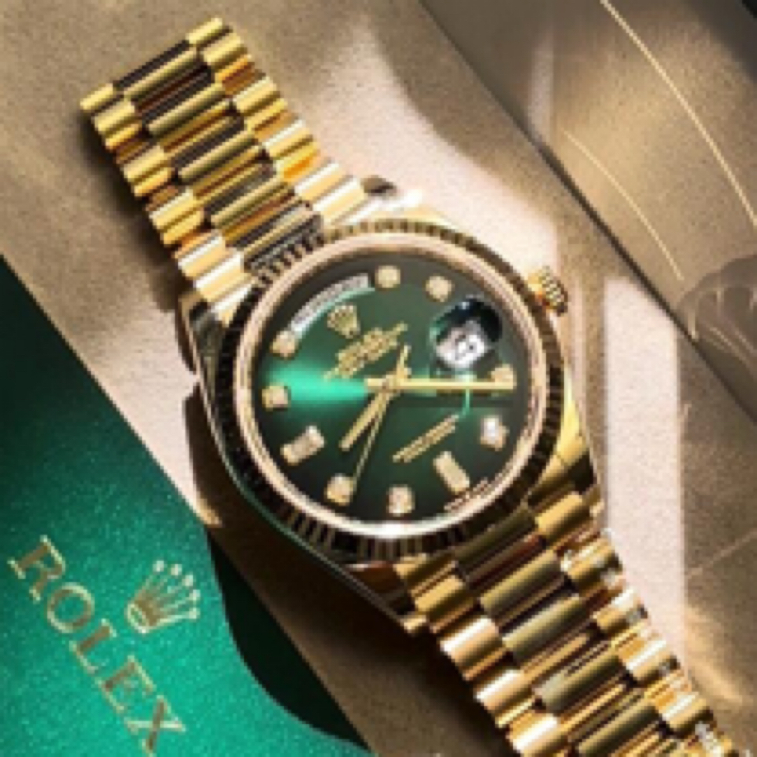 99新 Rolex/劳力士 128238烟熏绿22年贴膜双吊牌全套全长带老徐