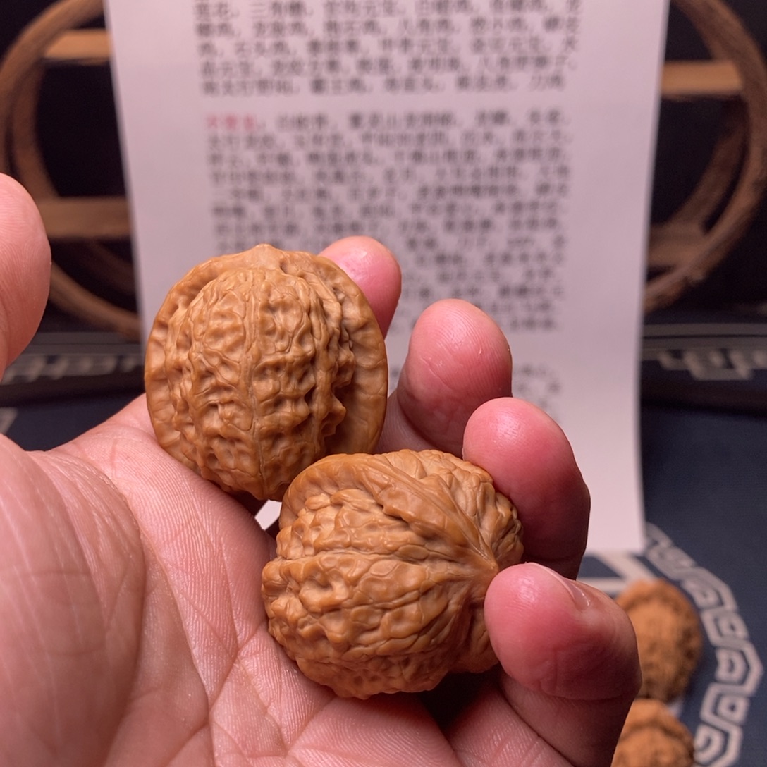 有***尸把件文玩核桃35全品精配原生态高尔夫