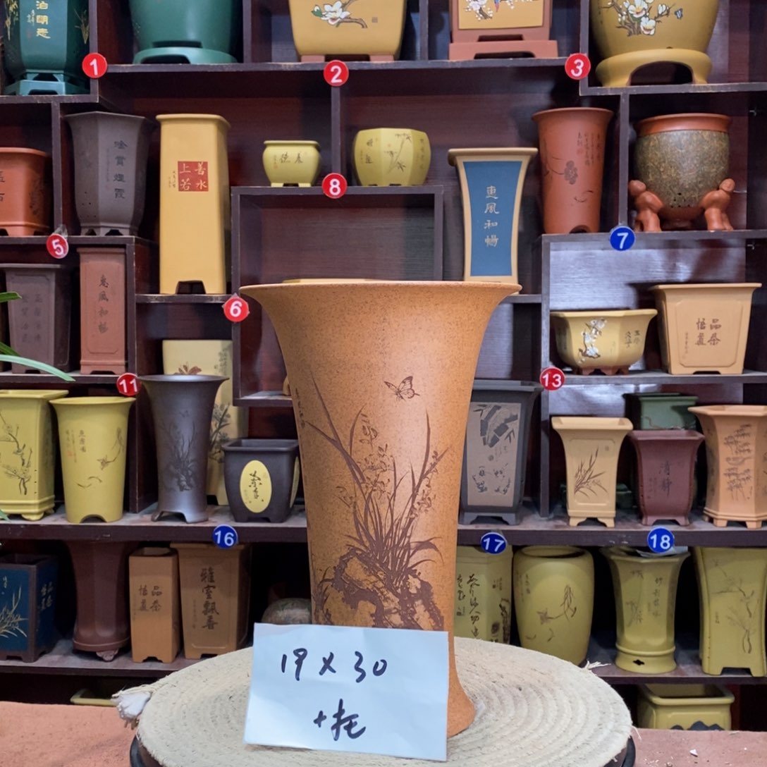 紫砂艺术紫砂花盆