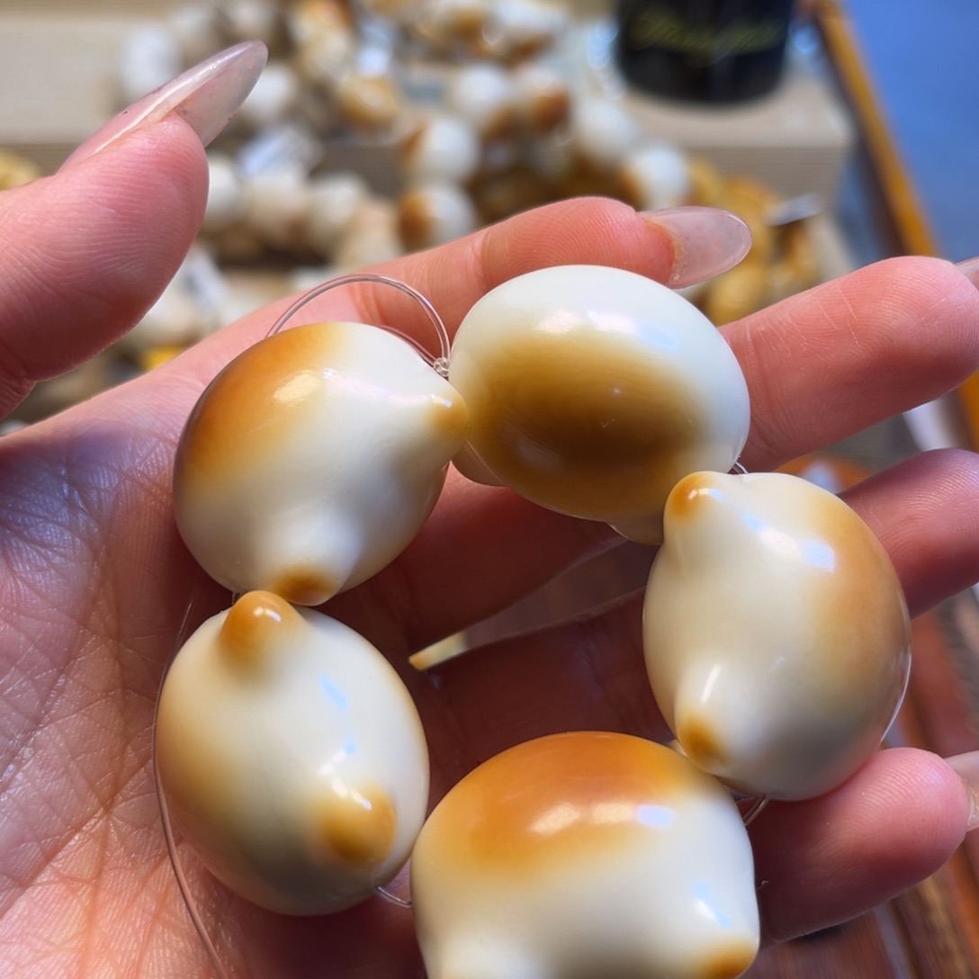 手串菩提根/象牙果12.6微瑕猫头五颗52号链接