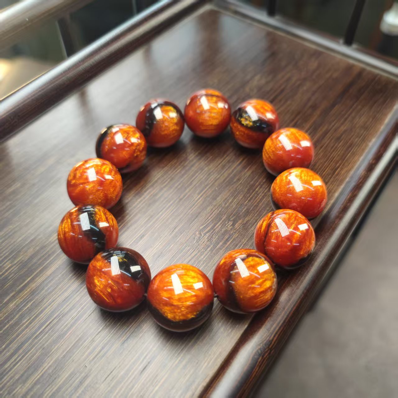 m-aa100-金丝九尾狐精选手串