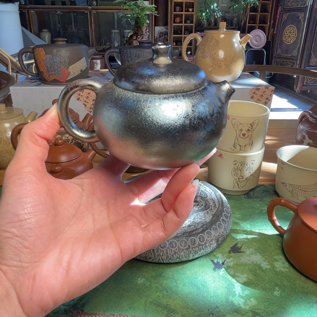 紫泥柴烧建水紫陶壶