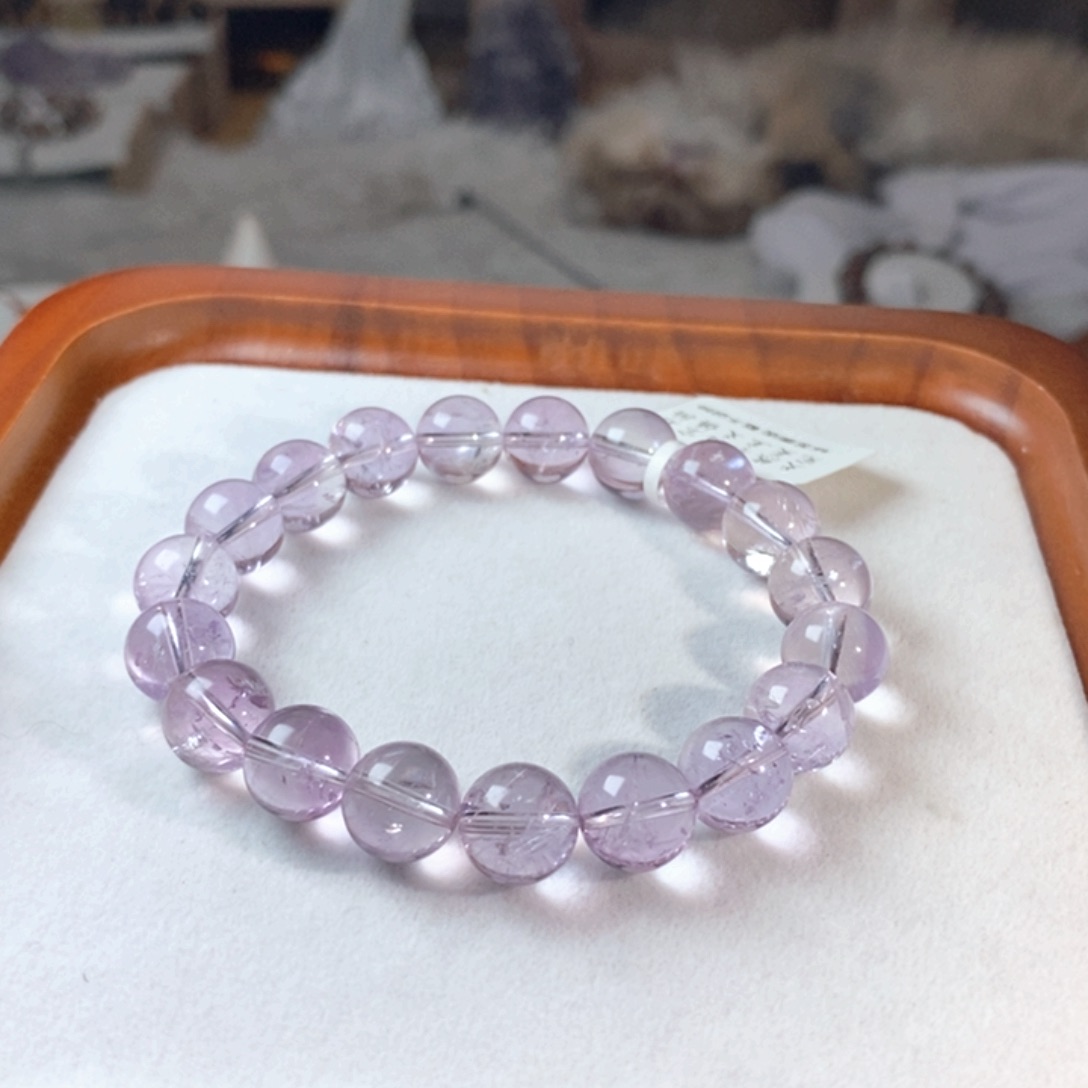 【闪购商品】水晶手链未镶嵌夏**雨薰衣草紫水晶10.5mm