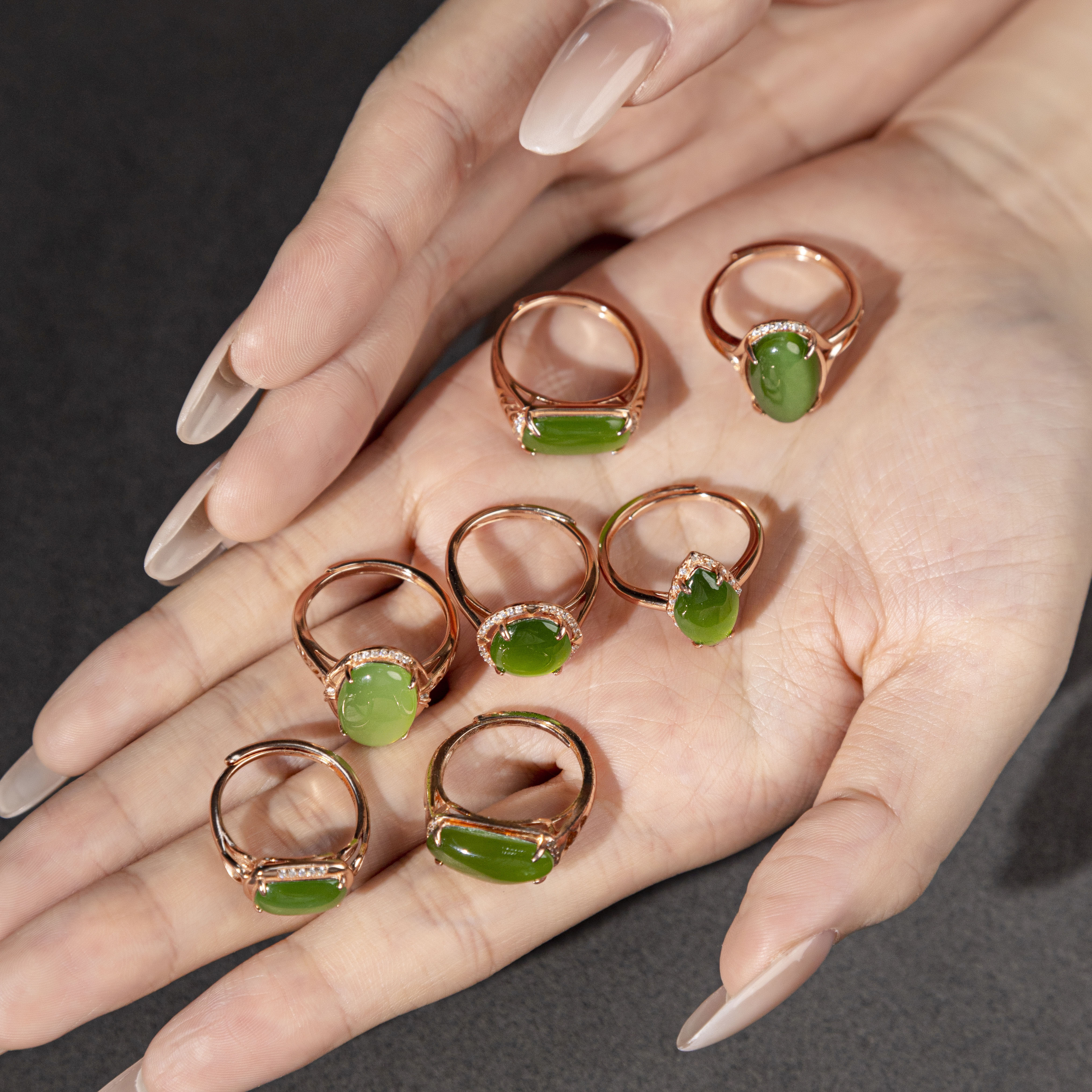 寅石珠宝 · 精选俄碧玉猫眼鸽子蛋戒指...下单后选款请联系客服