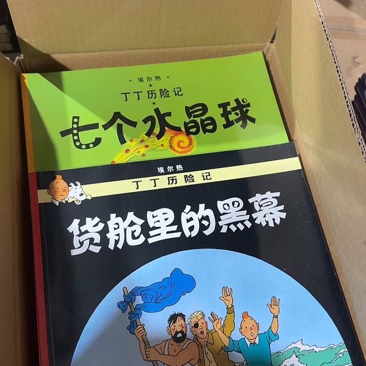 盒子瑕疵丁丁历险记大套装大本22本