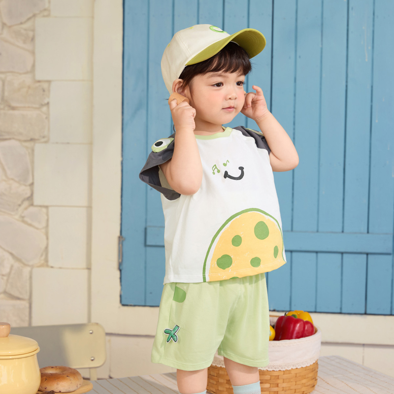 男童女童短袖套装婴儿宝宝运动裤子两件套夏季新款童装薄