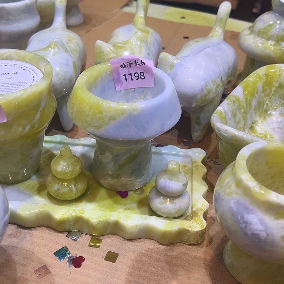 石材爱尔兰绿砖石杯1198