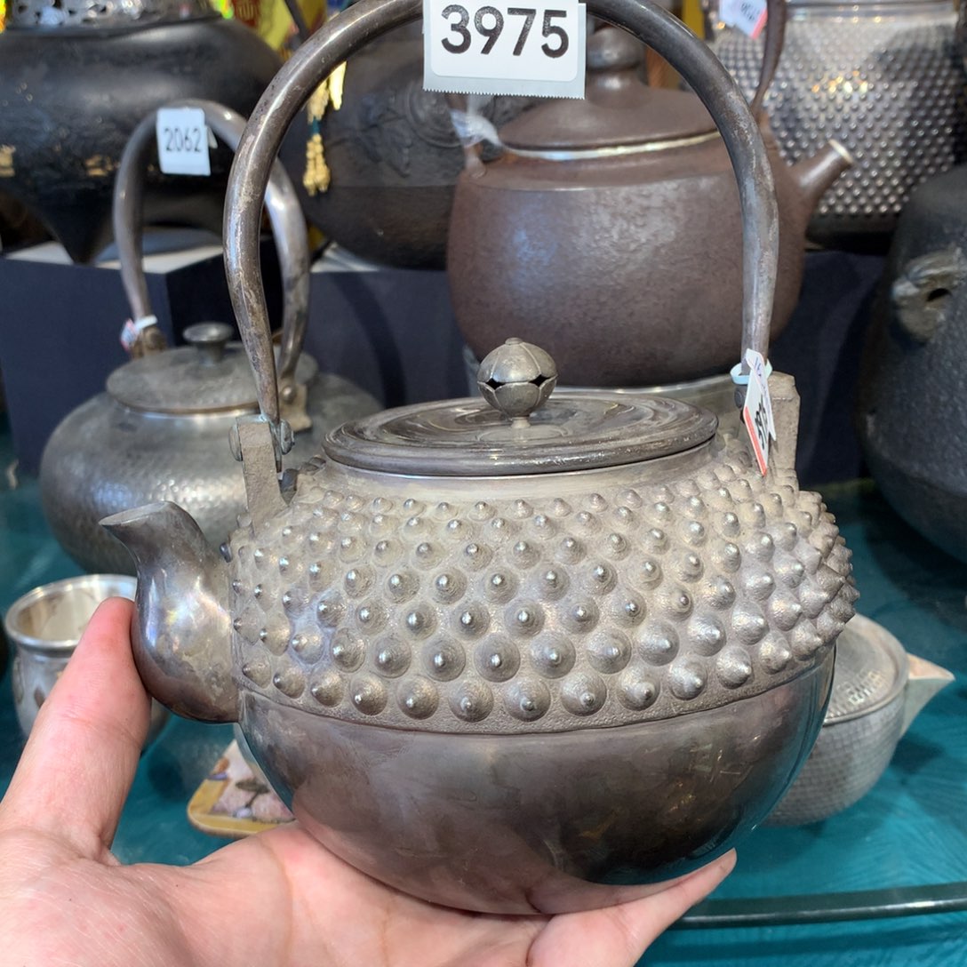 无*纯银名家手作老银壶