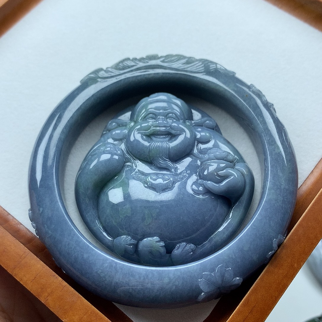 翡翠未镶嵌手镯复古风格59.9