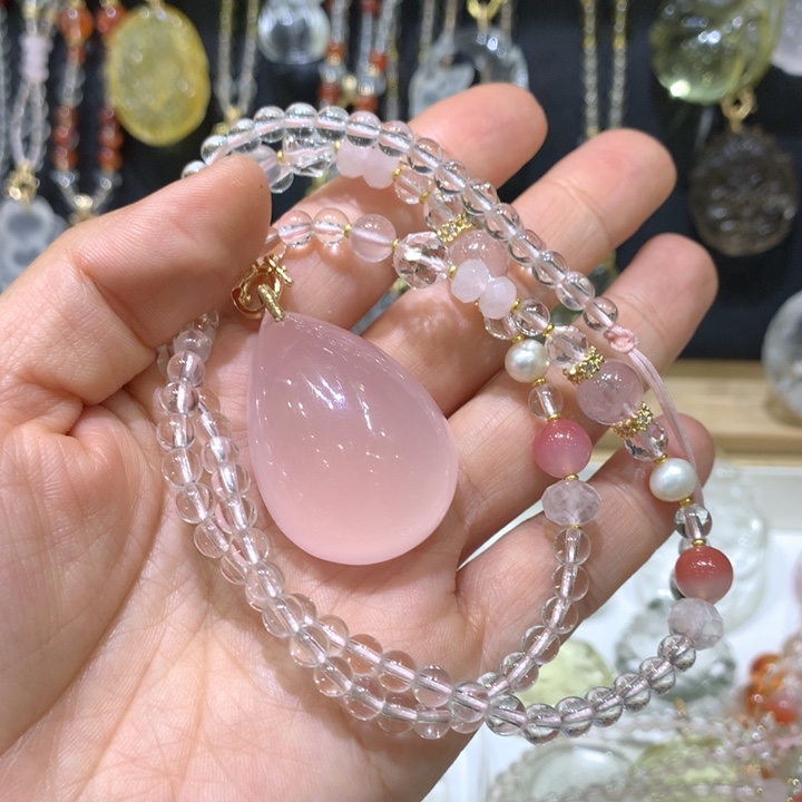 水晶颈饰未镶嵌天然