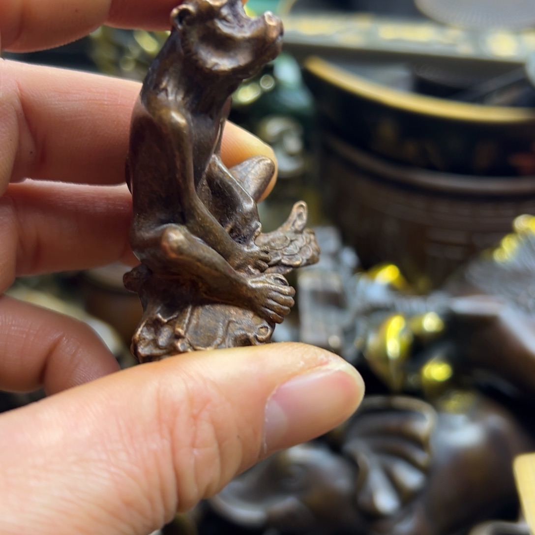 铜摆件欢迎欢迎你