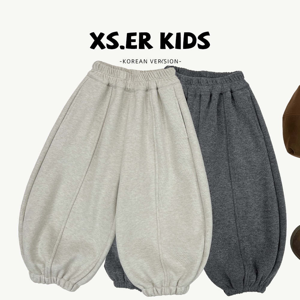 【小首尔】冬装儿童韩版时尚加绒加厚保暖休闲束脚裤SJ6748