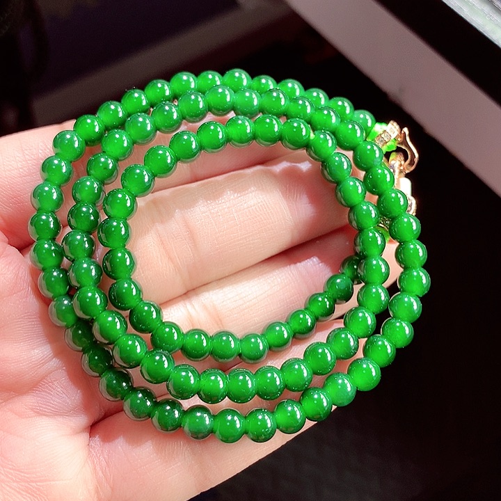 翡翠手链未镶嵌如*2天然翡翠手链未镶嵌