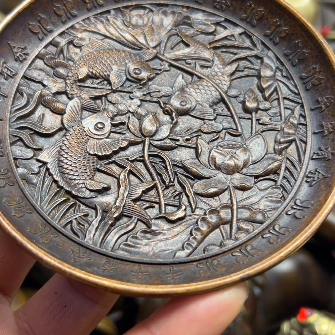 铜摆件欢迎欢迎你