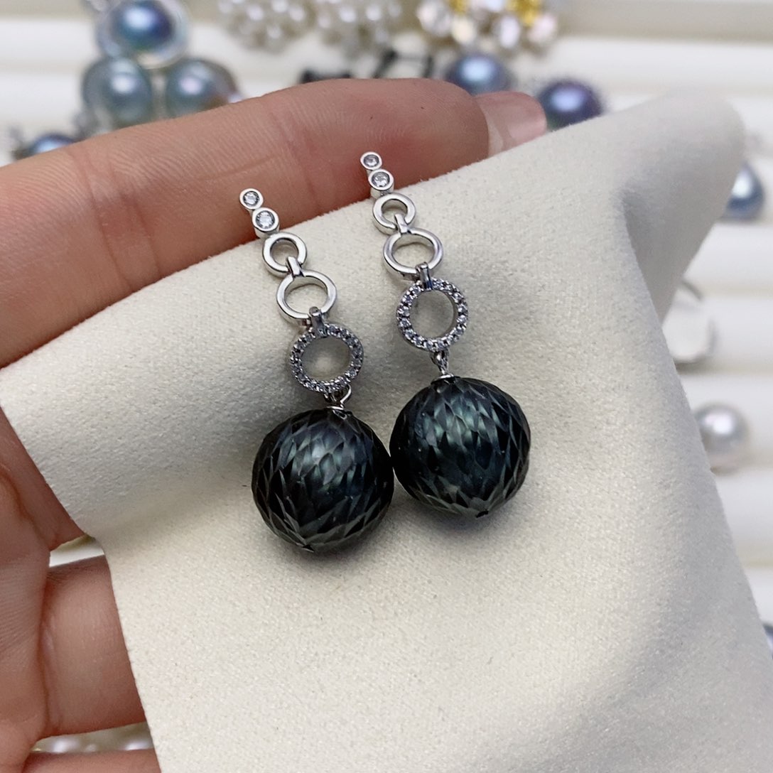 【闪购商品】海水珍珠耳饰银S925镶嵌51