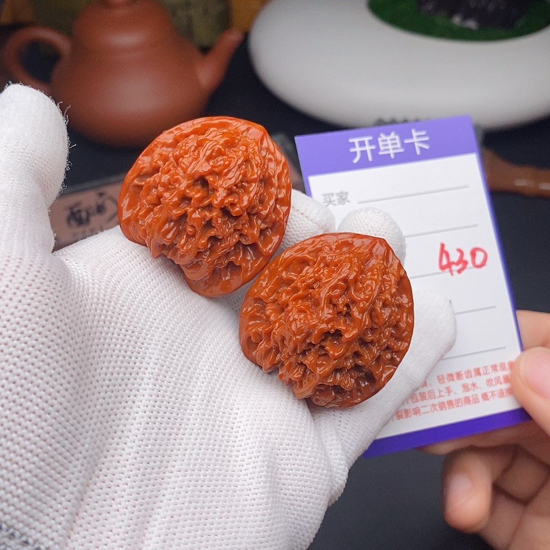文玩核桃把件38百花山430