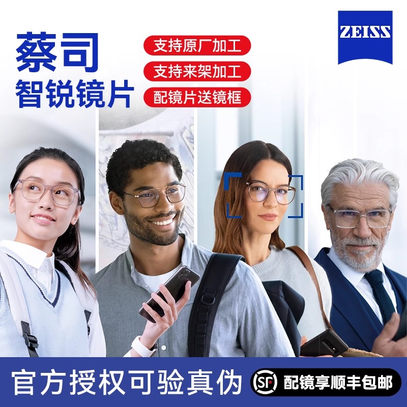 智锐单光镜片防蓝光1.74超薄 1.60.1.67远视近视眼镜片