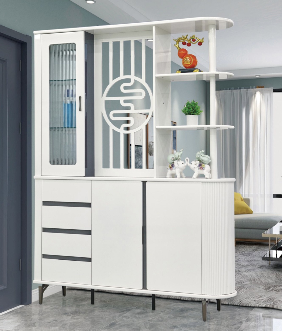 1米5长 轻奢双面客厅家用隔断玄关鞋柜