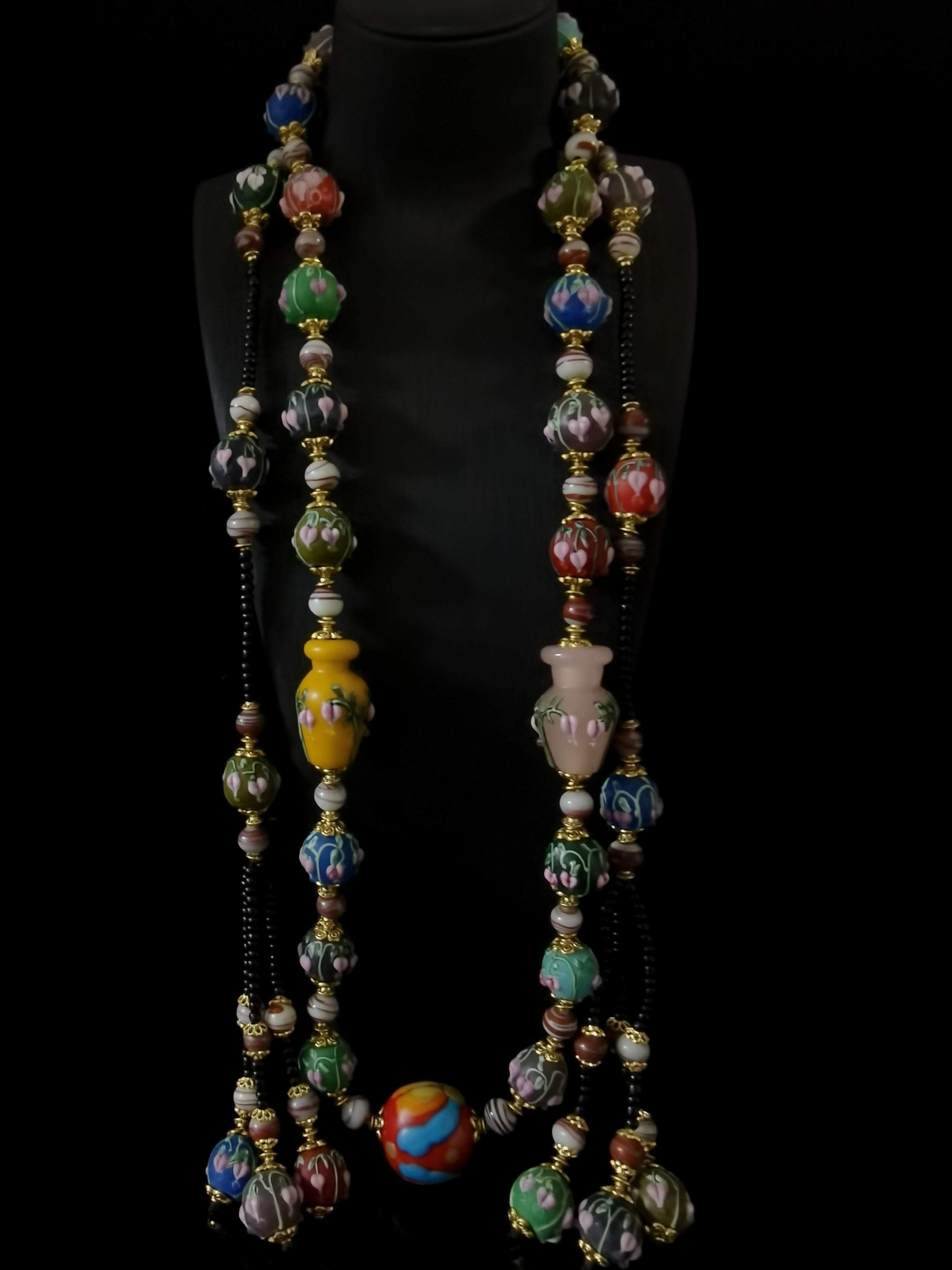 11782复古琉璃项链