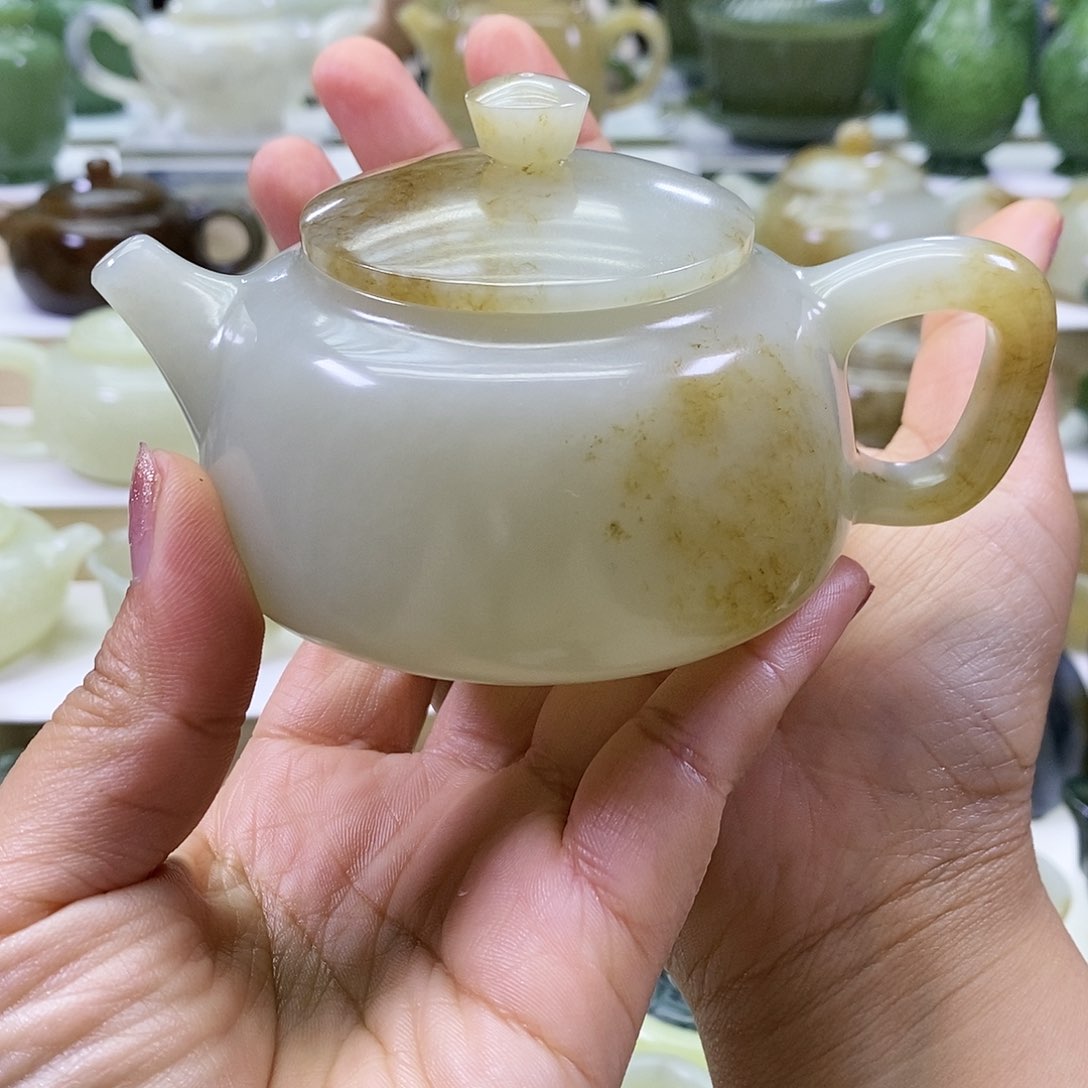 和田玉茶壶未镶嵌巴*雨