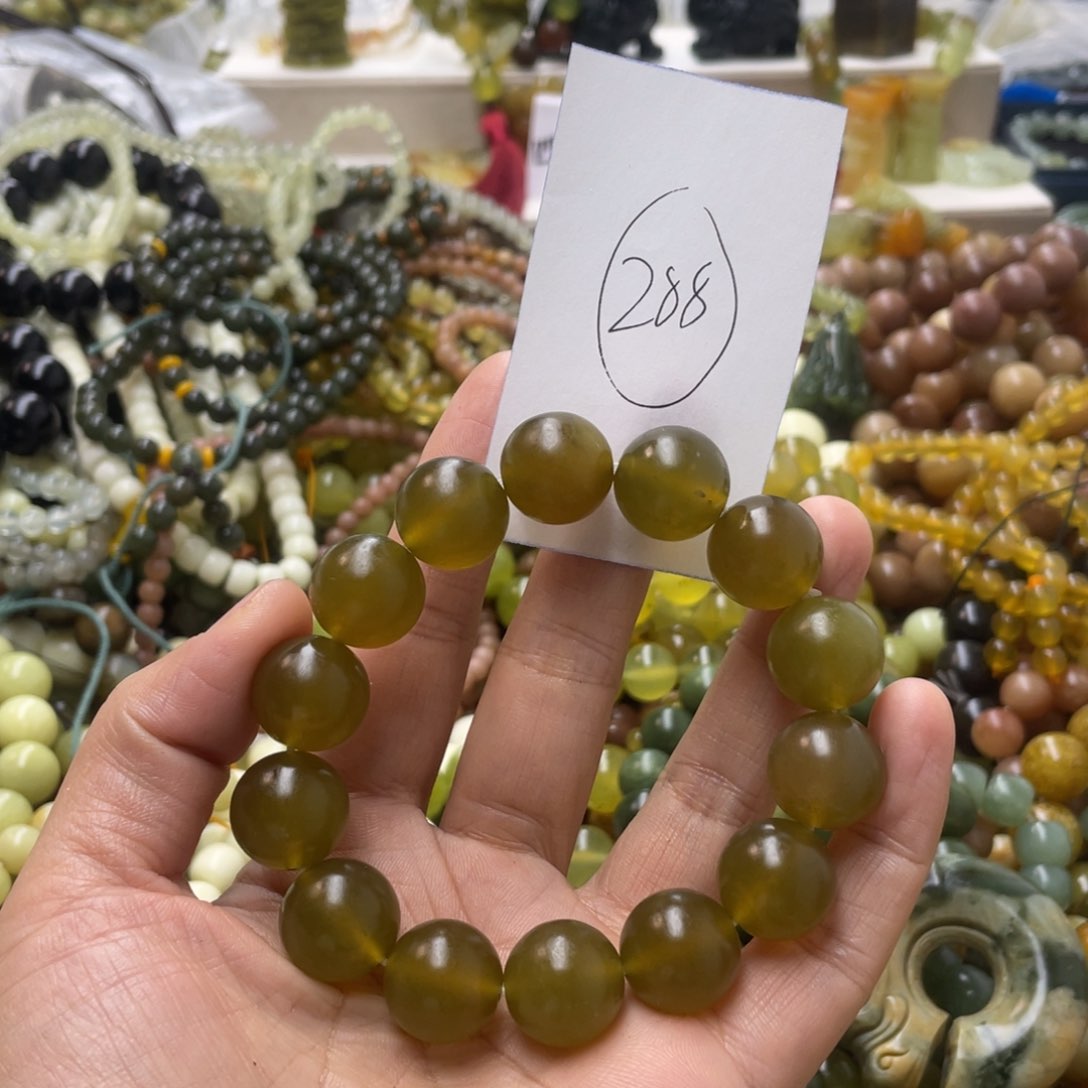 蛇纹石玉手链合金