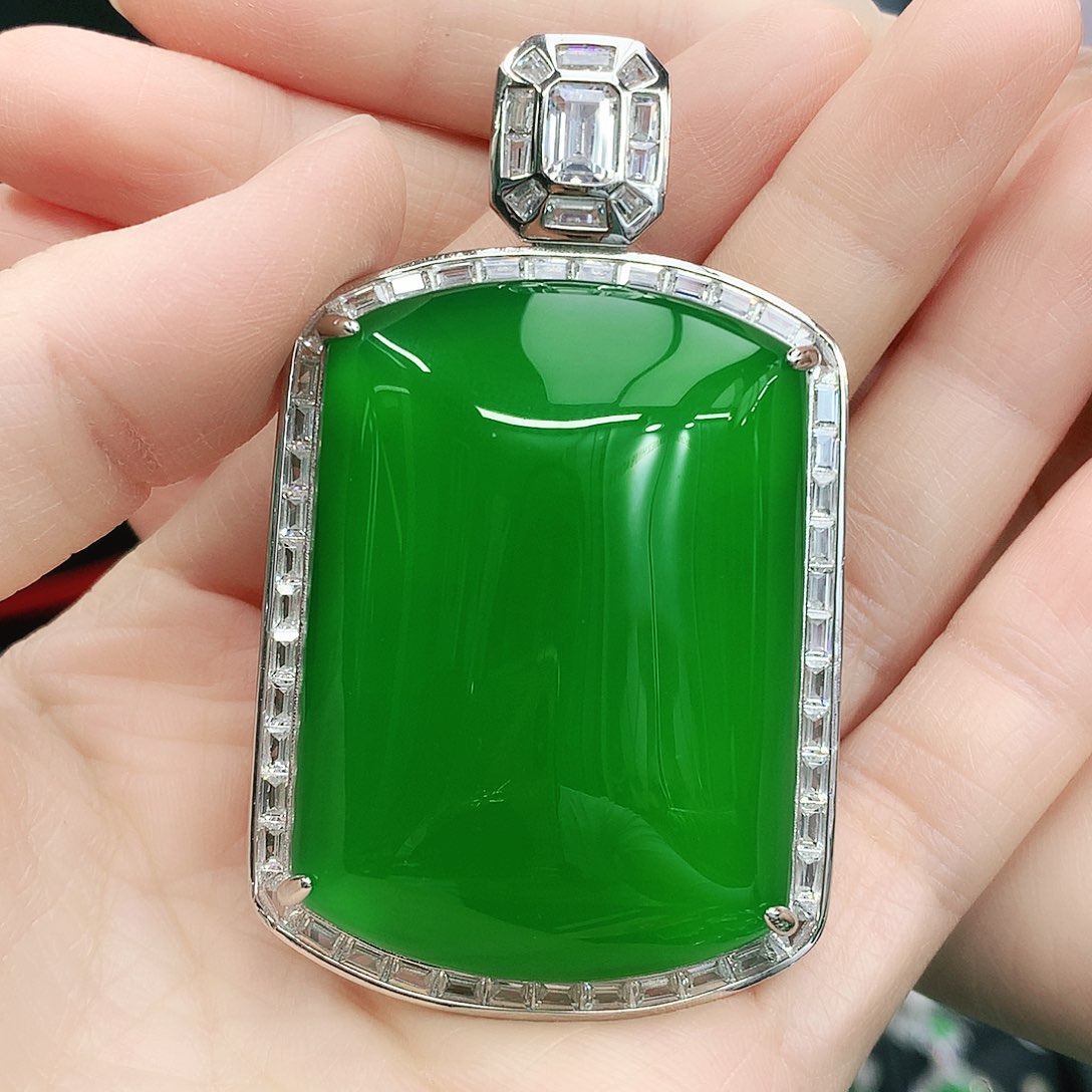 银S925镶嵌吊坠玛瑙/玉髓