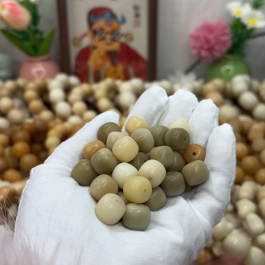 吊坠菩提根/象牙果13干磨瑕疵燕麦奶咖桶散珠30颗一锅935