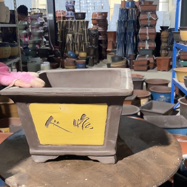 25黄四方花盆花盆花盆花盆