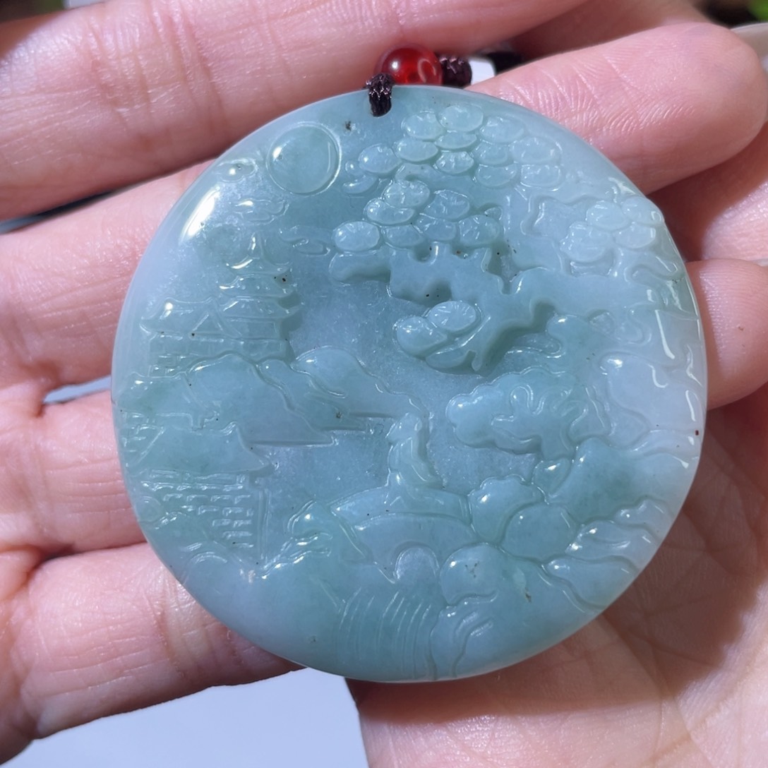 翡翠颈饰未镶嵌叶*翡翠