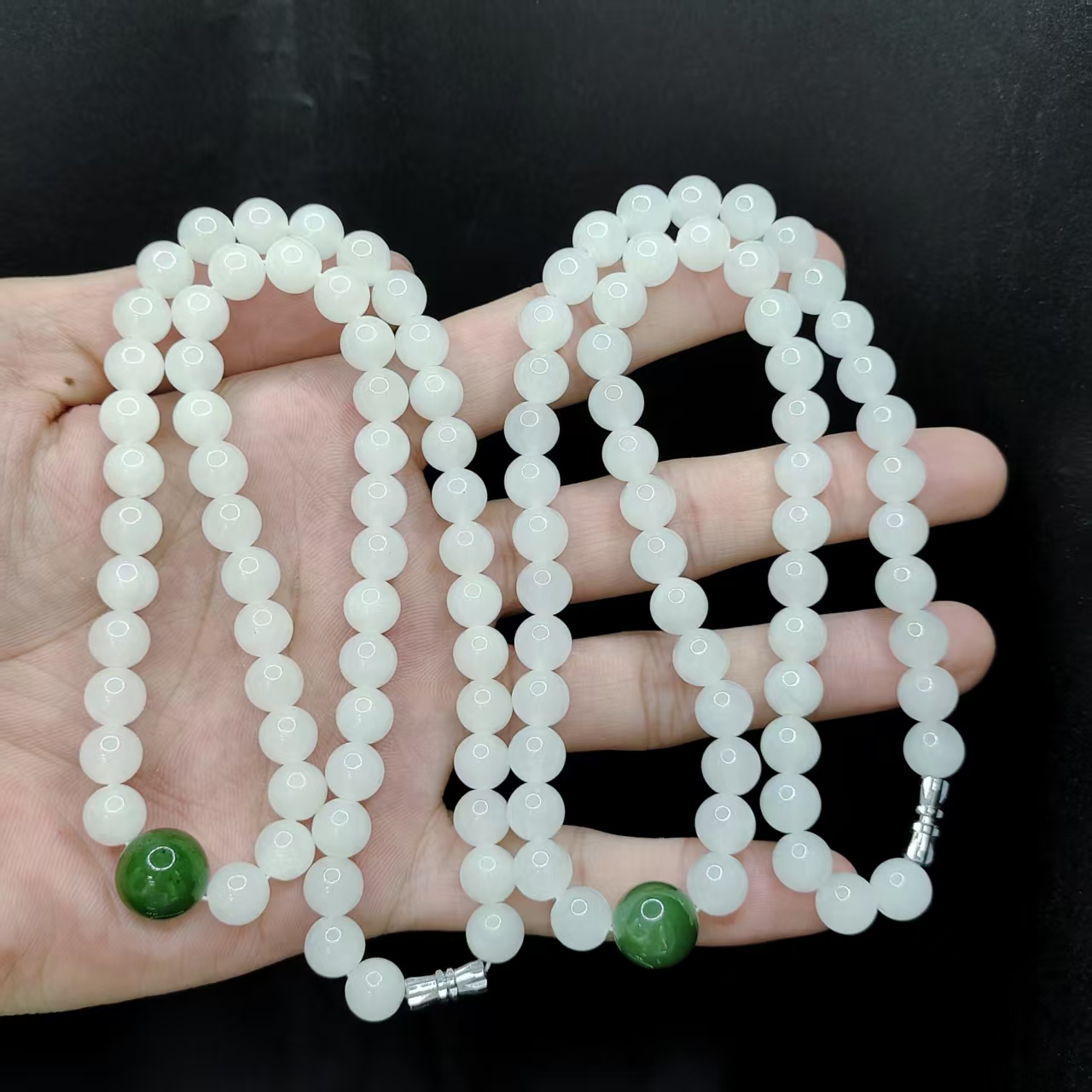 【老三珠宝】和田玉DIY公主链HA24【多样性发其一】约8mm