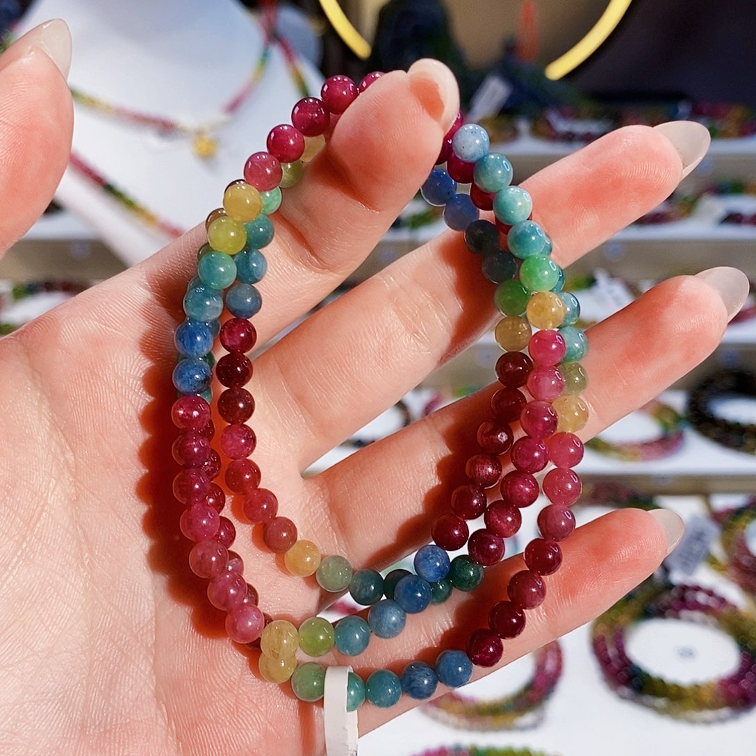 手链未镶嵌碧玺G2352三圈颜色微差