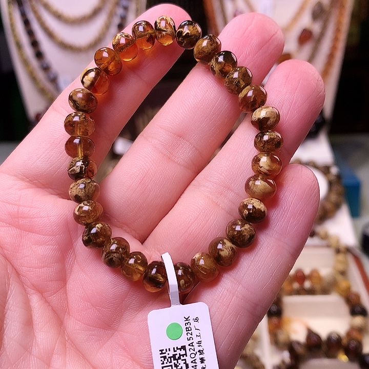 琥珀未镶嵌裸石7+花珀溶洞401