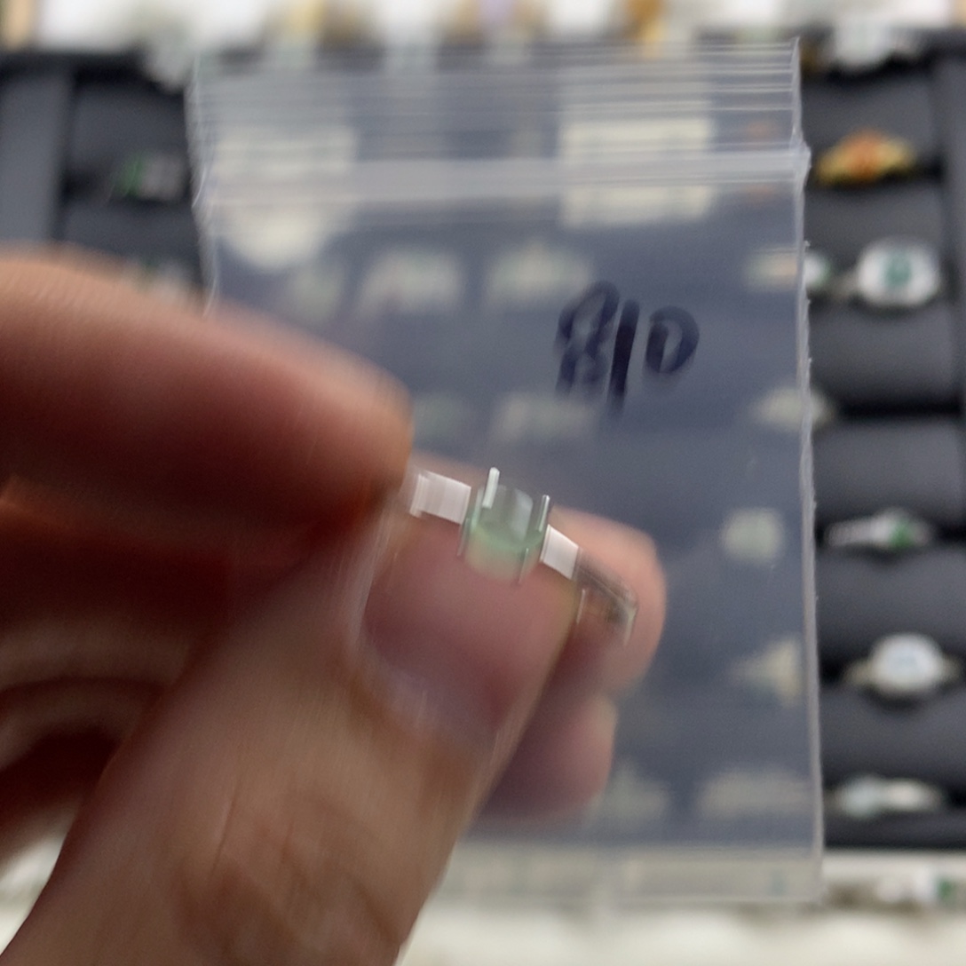 翡翠银S925镀金镶嵌戒指810