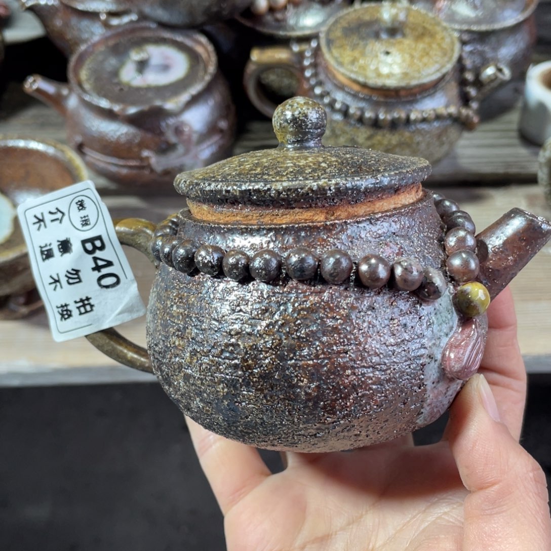 兜***转陶纯手工柴烧茶具茶壶瑕