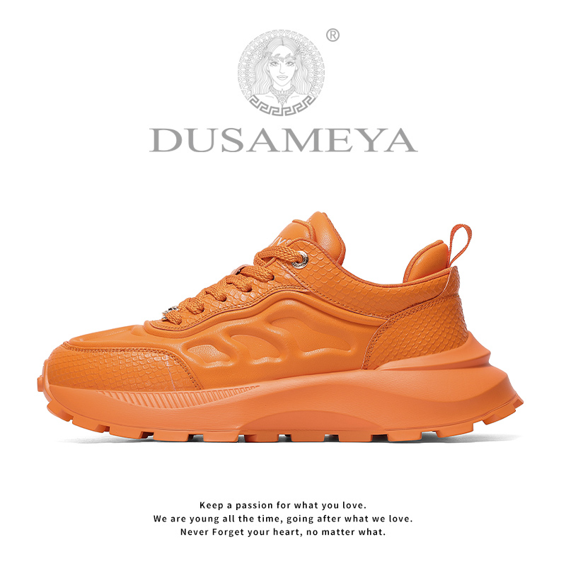 DUSAMEYA/杜莎米娅私人订制 港风式轻奢复古男士真皮休闲运动板鞋