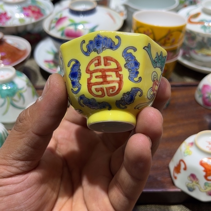 纯手绘精品盖碗杯