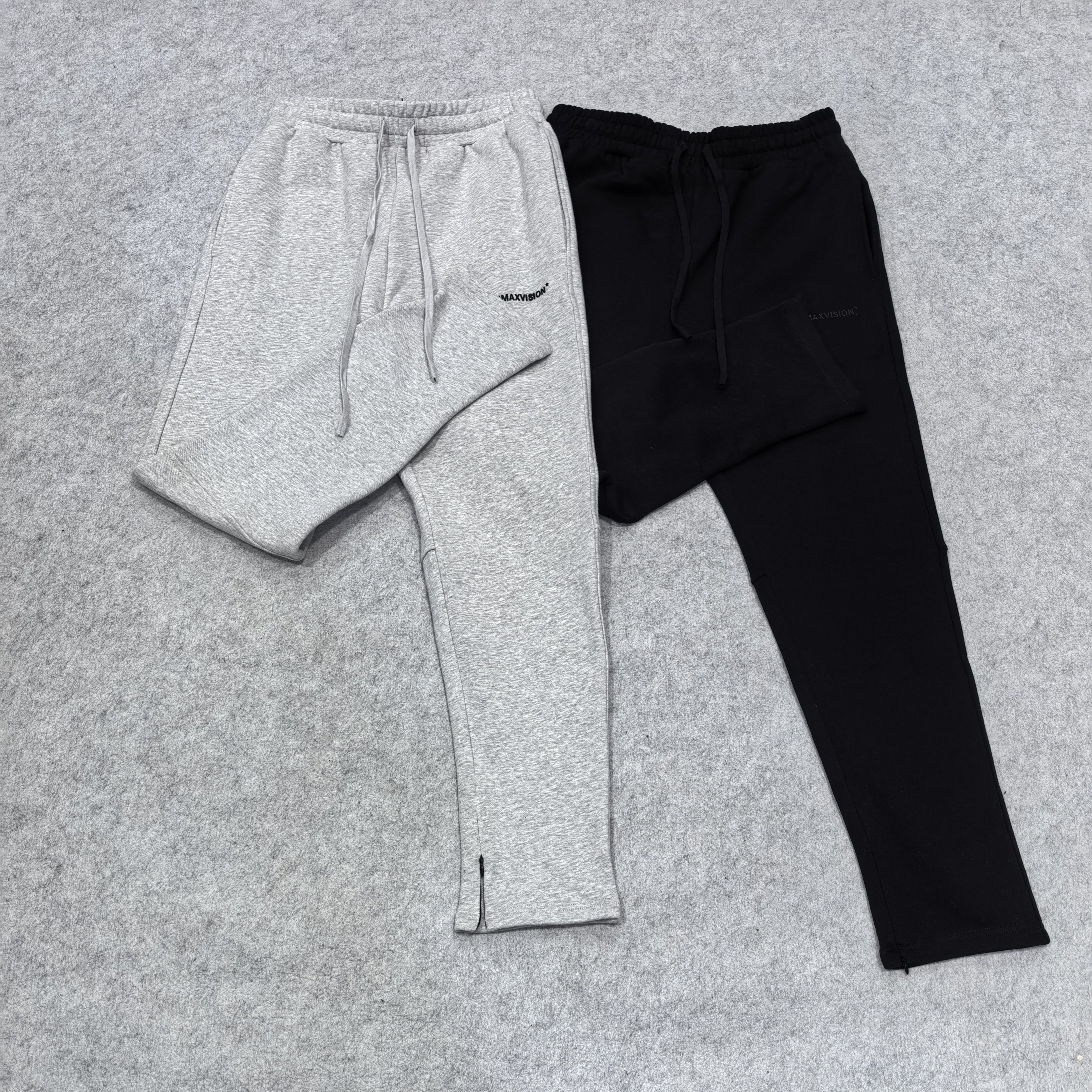 Y09-111205-CLI春秋款经典纯色下摆内开拉链设计宽松百搭休闲裤