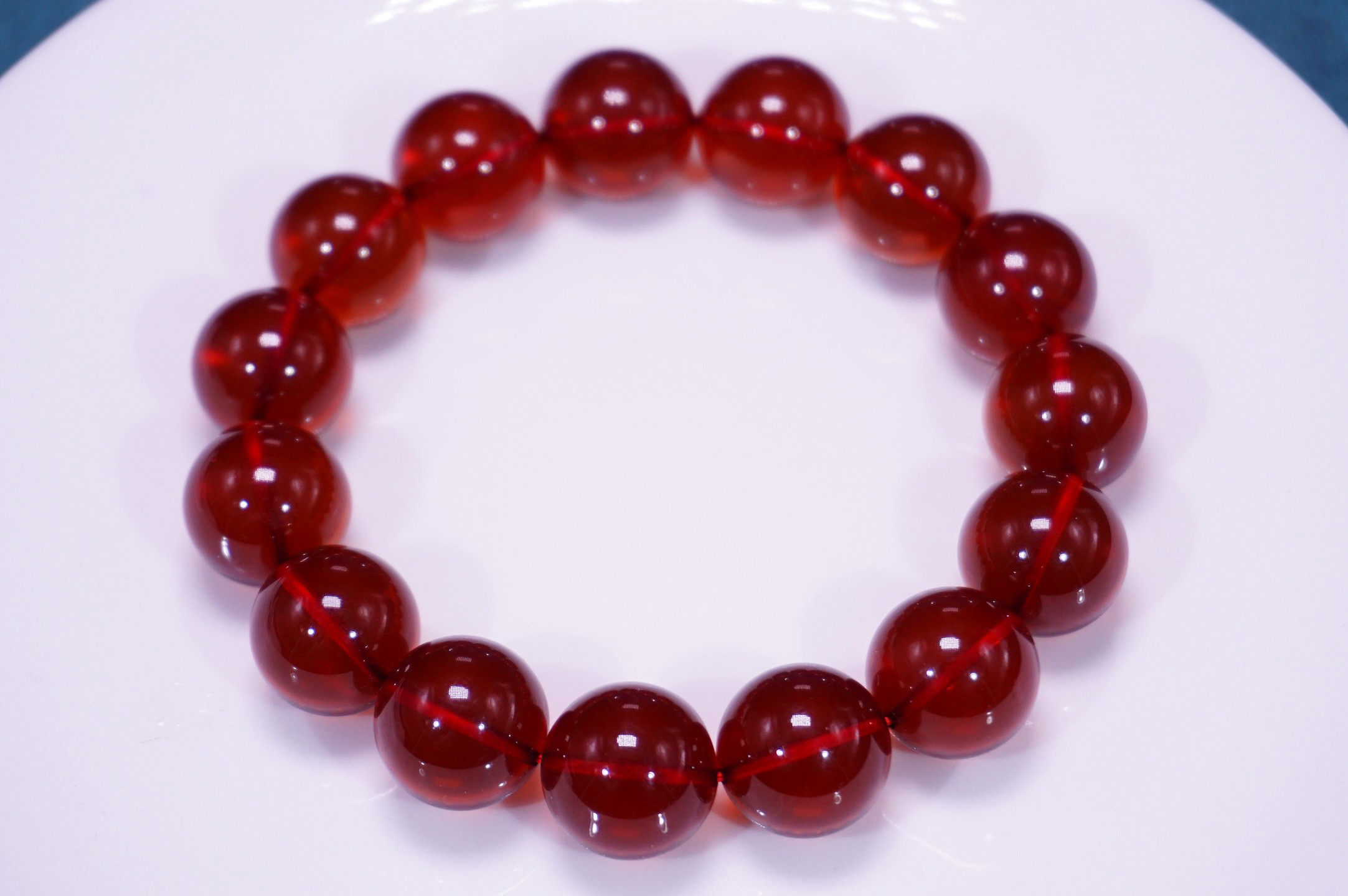 14mm血珀手串 干净透亮 颜色酒红重25克同款发货