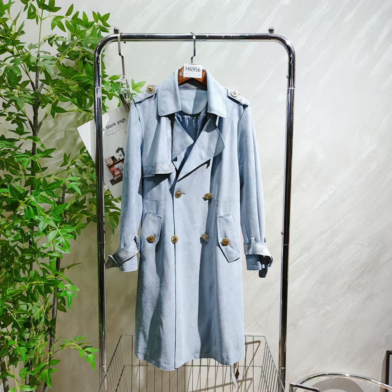 【H6956】 女士气质轻奢百搭风衣