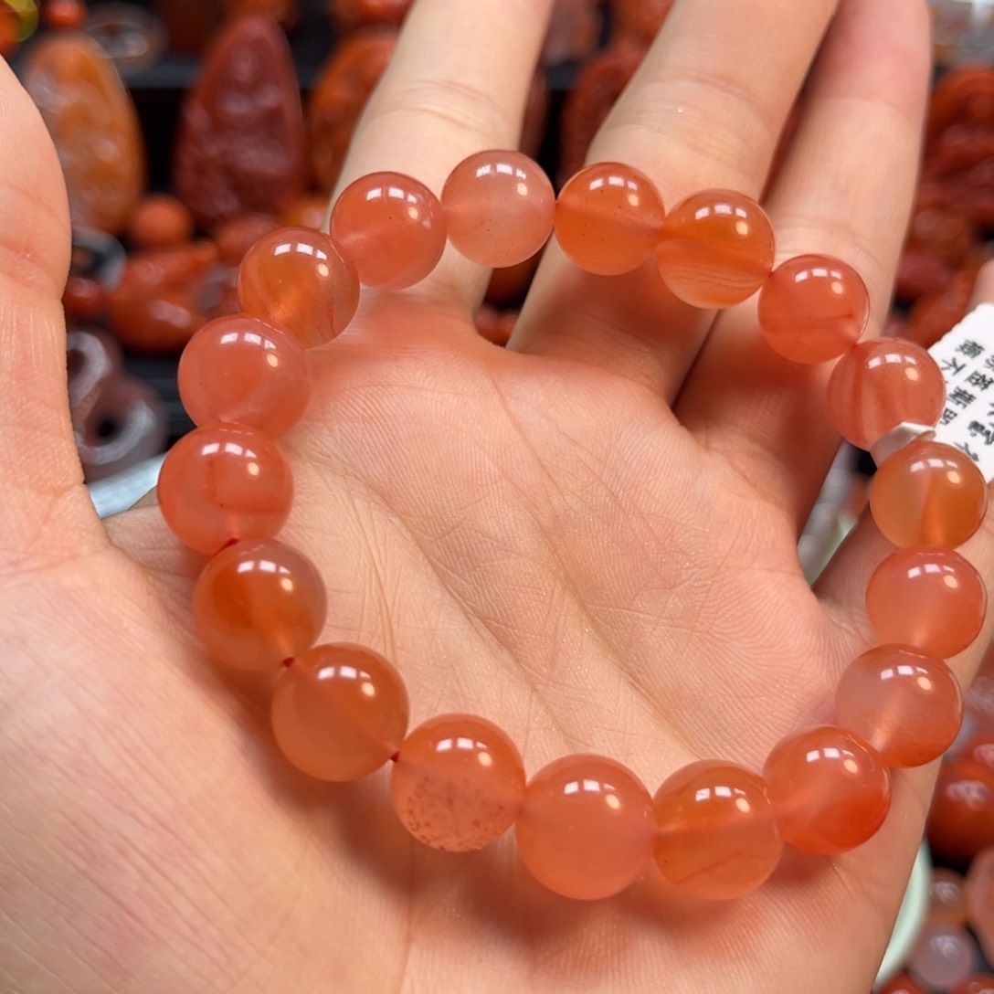 南红玛瑙手串11mm未镶嵌